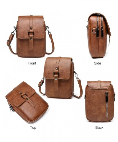 Small Crossbody Bags for Women Cell Phone Purse Wallet Shoulder Handbags with Rfid Card Slots&Wrist Strap A2-brown $9.68 Cros...