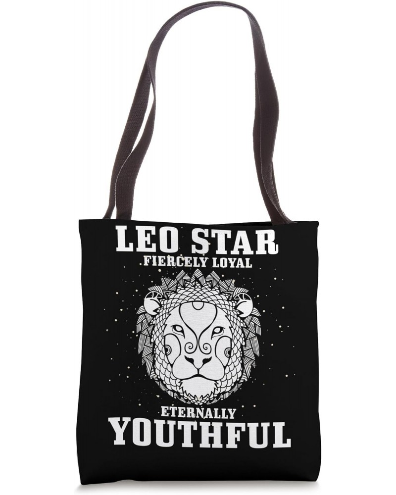 Leo Star Fiercely Loyal Eternally Youthful Tote Bag $12.74 Totes