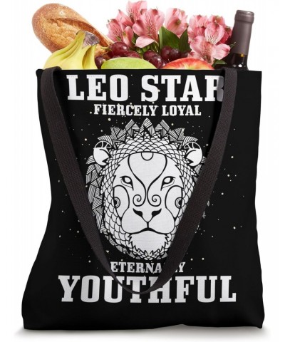 Leo Star Fiercely Loyal Eternally Youthful Tote Bag $12.74 Totes