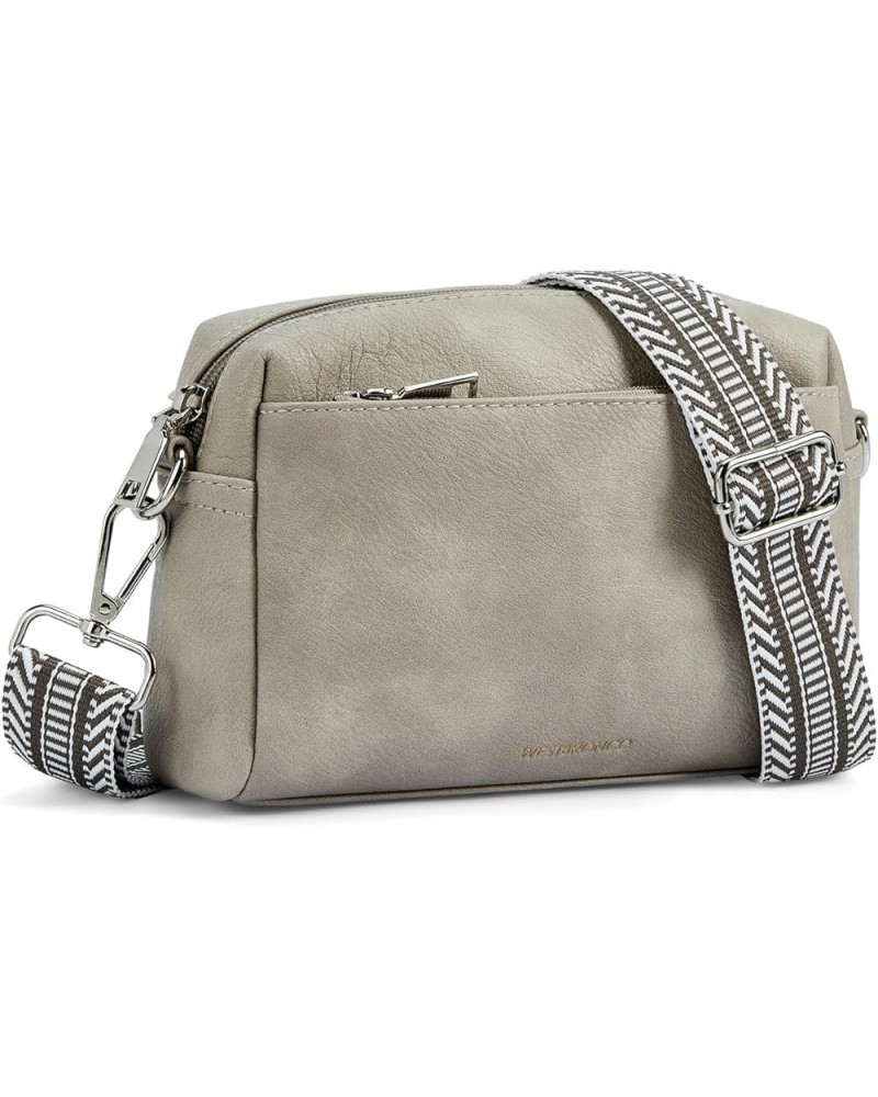 Small Crossbody Bags for Women, Shoulder Handbags, Satchel Purse with Adjustable Strap Grey $9.68 Crossbody Bags