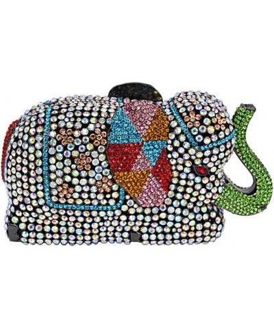 Women Evening-Bag Chain Rhinestone Luxury Clutch-Purse Wedding-Handbag Elephant Multi $46.55 Evening Bags