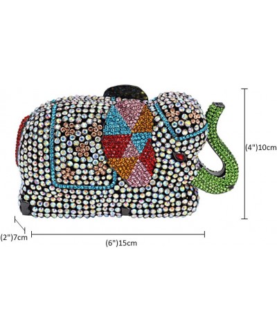 Women Evening-Bag Chain Rhinestone Luxury Clutch-Purse Wedding-Handbag Elephant Multi $46.55 Evening Bags