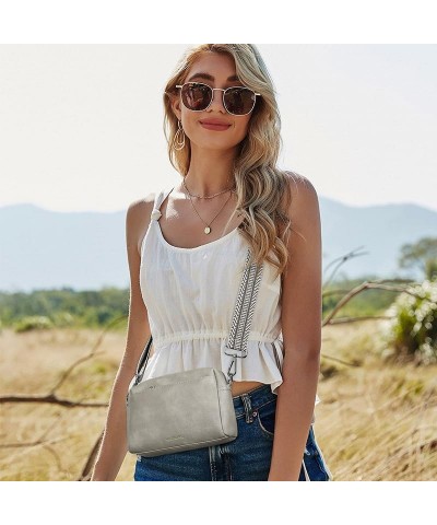 Small Crossbody Bags for Women, Shoulder Handbags, Satchel Purse with Adjustable Strap Grey $9.68 Crossbody Bags