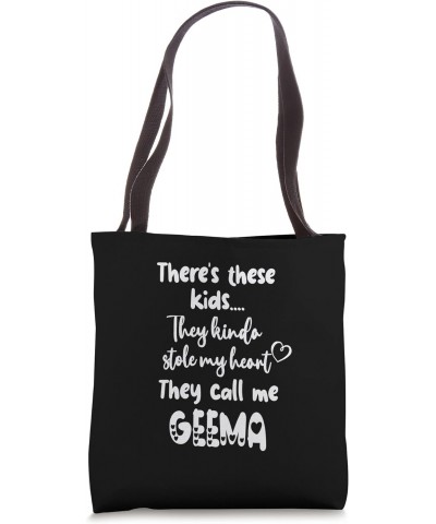 Special Grandma Grandmother These Kids Call Me Geema Tote Bag $17.10 Totes