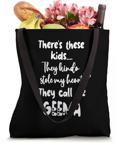 Special Grandma Grandmother These Kids Call Me Geema Tote Bag $17.10 Totes