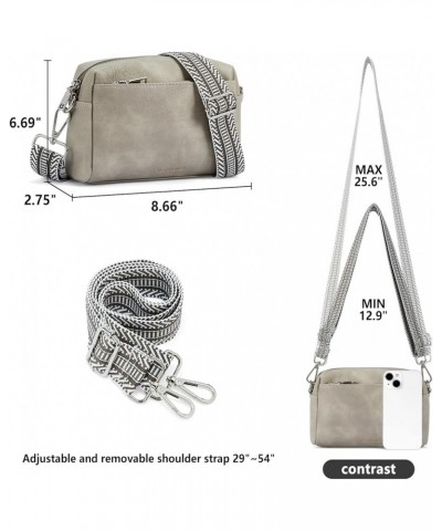 Small Crossbody Bags for Women, Shoulder Handbags, Satchel Purse with Adjustable Strap Grey $9.68 Crossbody Bags