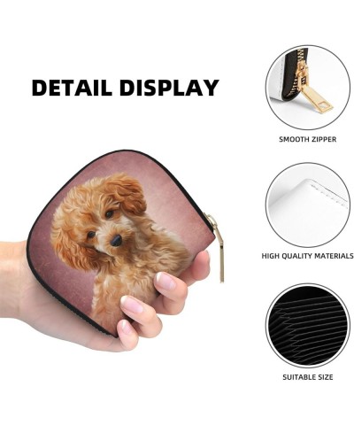 Unique Accordion Credit Card Case Wallet for Women Girls, Vintage Cute Yorkie Dog PU Leather Card Holder Wallets with Zipper ...