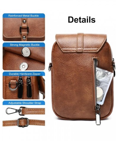 Small Crossbody Bags for Women Cell Phone Purse Wallet Shoulder Handbags with Rfid Card Slots&Wrist Strap A2-brown $9.68 Cros...