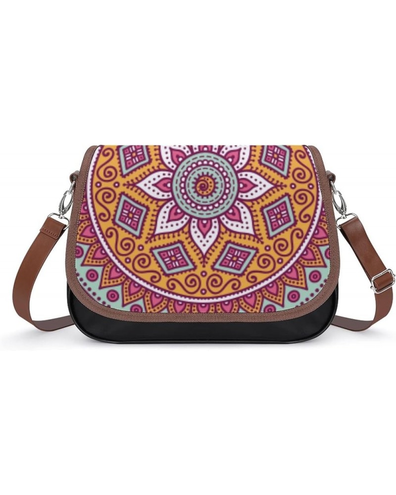 Printed Crossbody Bag Shoulder Bag PU Leather Women's Designer Satchels Simple Guitar Color5 $23.52 Satchels