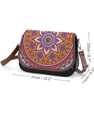 Printed Crossbody Bag Shoulder Bag PU Leather Women's Designer Satchels Simple Guitar Color5 $23.52 Satchels