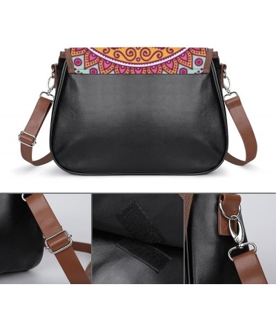 Printed Crossbody Bag Shoulder Bag PU Leather Women's Designer Satchels Simple Guitar Color5 $23.52 Satchels