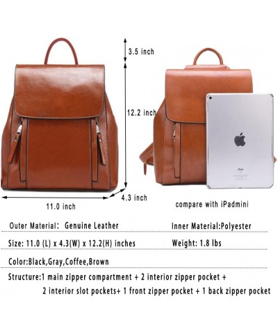 Small Women Backpack Purse Antitheft Rucksack Ladies Versatile Shoulder Bag Daypack Black Coffee $54.55 Backpacks