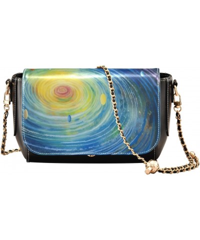 Colorful Universe Crossbody Bag for Women Girls,Leather Cross Body Purses Chain Strap Handbags Shoulder Bag $18.40 Crossbody ...