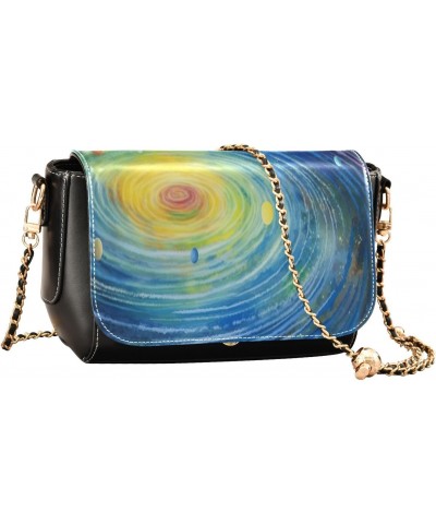 Colorful Universe Crossbody Bag for Women Girls,Leather Cross Body Purses Chain Strap Handbags Shoulder Bag $18.40 Crossbody ...