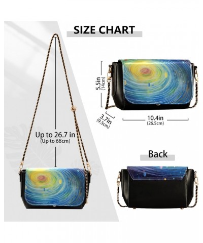 Colorful Universe Crossbody Bag for Women Girls,Leather Cross Body Purses Chain Strap Handbags Shoulder Bag $18.40 Crossbody ...