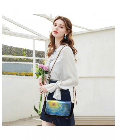 Colorful Universe Crossbody Bag for Women Girls,Leather Cross Body Purses Chain Strap Handbags Shoulder Bag $18.40 Crossbody ...