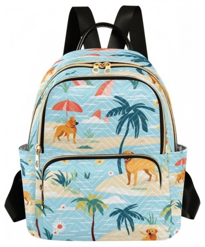 Tropical Dog Women Backpack Purse Travel Daypack Shoulder Bag $19.94 Backpacks