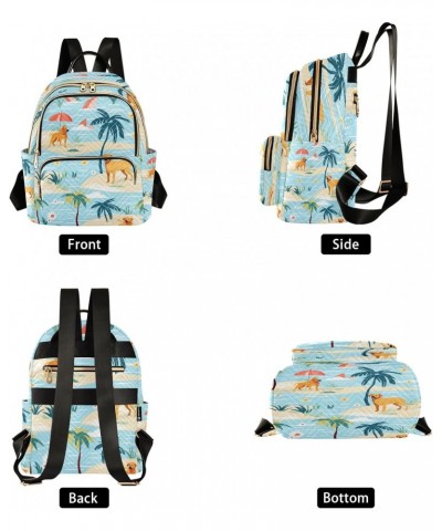 Tropical Dog Women Backpack Purse Travel Daypack Shoulder Bag $19.94 Backpacks