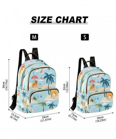 Tropical Dog Women Backpack Purse Travel Daypack Shoulder Bag $19.94 Backpacks