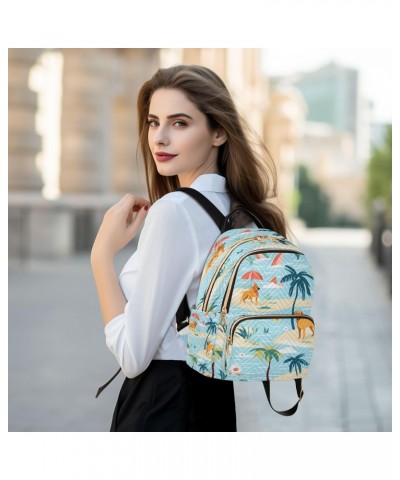 Tropical Dog Women Backpack Purse Travel Daypack Shoulder Bag $19.94 Backpacks