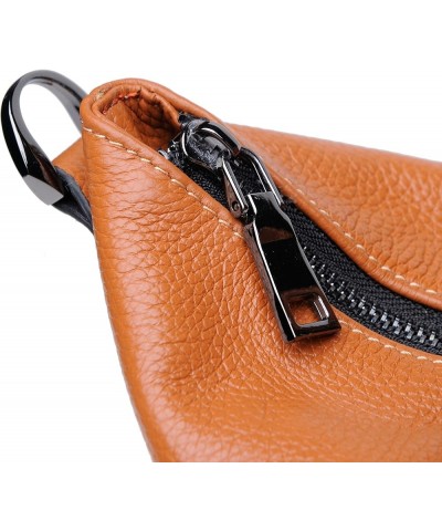 Womens Top-Handle Bags Cowhide Genuine Leather Crossbody Brown $30.80 Crossbody Bags