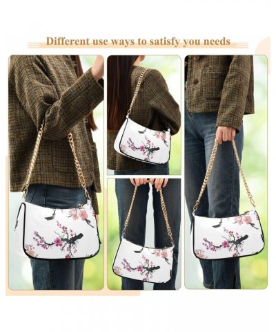 Floral Shoulder Bag Cherry Blossom Sakura Women Clutch Handbag Shoulder Purch Boho Bag Date Chain Bag Tote Bag Spring Holiday...