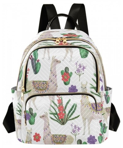 Fashion Backpack Mini Backpack Purse Casual Daily Backpack Llamas and Cacti for Travel for College Work Small $15.96 Backpacks