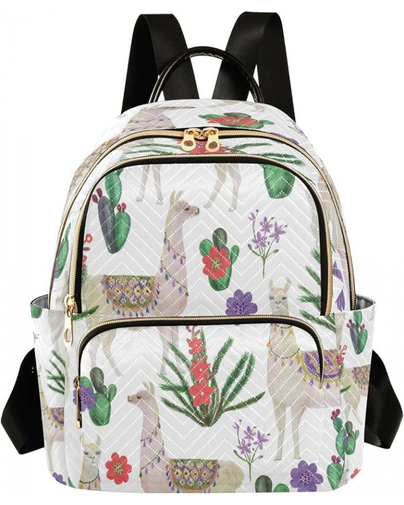 Fashion Backpack Mini Backpack Purse Casual Daily Backpack Llamas and Cacti for Travel for College Work Small $15.96 Backpacks