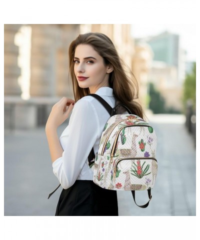 Fashion Backpack Mini Backpack Purse Casual Daily Backpack Llamas and Cacti for Travel for College Work Small $15.96 Backpacks