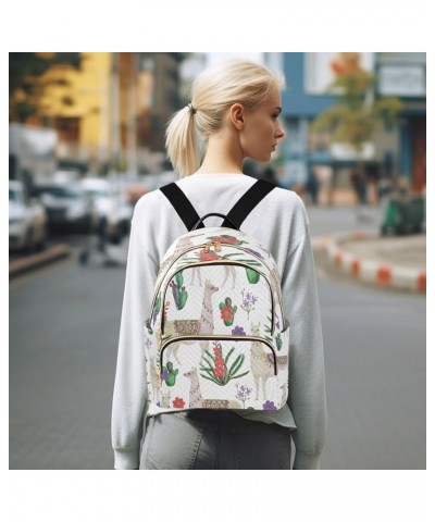 Fashion Backpack Mini Backpack Purse Casual Daily Backpack Llamas and Cacti for Travel for College Work Small $15.96 Backpacks