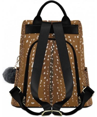 Backpack Purse for Women Fashion Travel Anti-theft Deer Print Wild Daypack Casual Shoulder Bag Medium Size $20.52 Backpacks