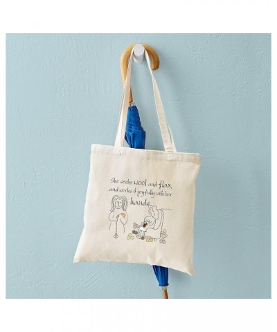 Proverbs 31 Woman Tote Bag Natural Canvas Tote Bag, Cloth Shopping Bag Proverbs 31_13v2 Tote Bag $9.59 Travel Gear