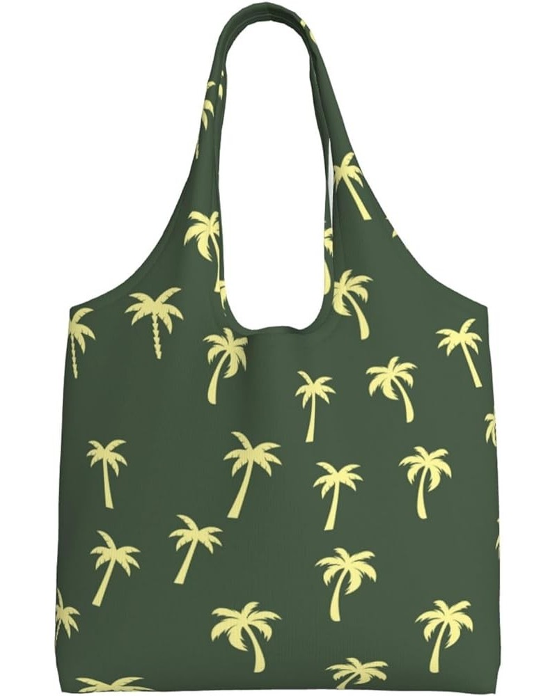 Palm Trees Single Shoulder Commuter Canvas Tote Bags For Women And Men Palm Trees 35 $10.11 Totes