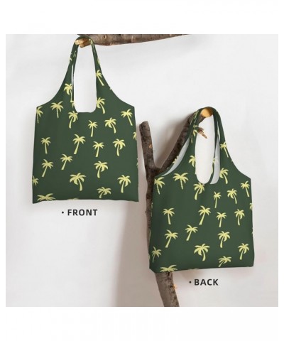 Palm Trees Single Shoulder Commuter Canvas Tote Bags For Women And Men Palm Trees 35 $10.11 Totes