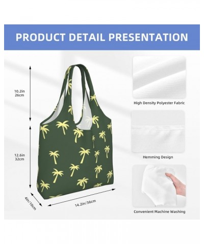 Palm Trees Single Shoulder Commuter Canvas Tote Bags For Women And Men Palm Trees 35 $10.11 Totes