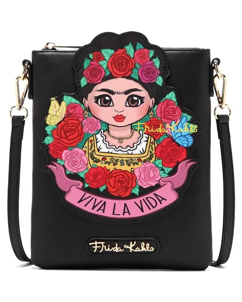 Authentic Frida Kahlo Picture Cartoon PU Leather Travel Women's Crossbody Bag Purse Gifts Style 0/ Baby Frida Cartoon Series2...