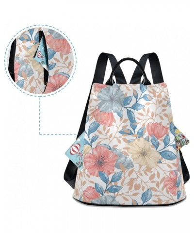 Backpack Purse for Women Fashion Travel Anti-theft Watercolor Floral Leaves Daypack Casual Shoulder Bag Medium Size $17.52 Ba...