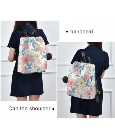 Backpack Purse for Women Fashion Travel Anti-theft Watercolor Floral Leaves Daypack Casual Shoulder Bag Medium Size $17.52 Ba...