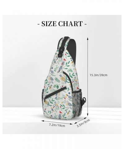 Beautiful Rose Gift Sling Bag Crossbody Backpack Sling Backpack Shoulder Bag For Women Men Cycling Hiking Travel Bird and Flo...