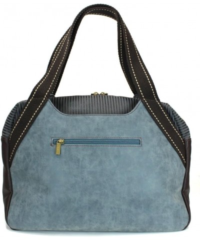 Handbag Indigo Bowling Zip Tote Garden Creature Collections- Indigo (Green Bird) $41.25 Totes