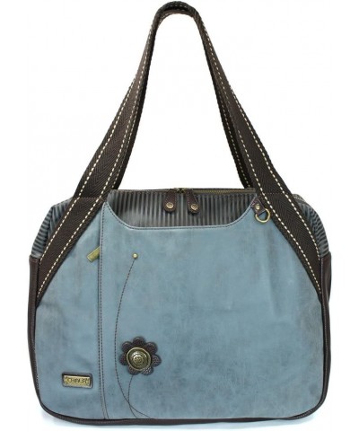 Handbag Indigo Bowling Zip Tote Garden Creature Collections- Indigo (Green Bird) $41.25 Totes