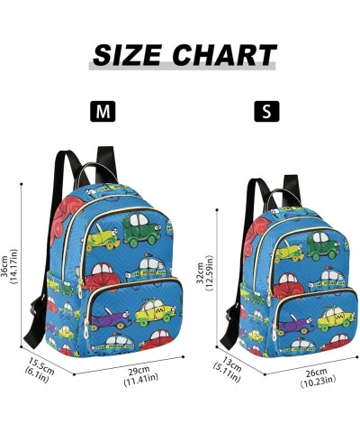 Women Backpack Cartoon Police Car Auto Anti-Theft Travel Backpack with Luggage Belt Lightweight Handbag Lady Purse Roomy Doub...