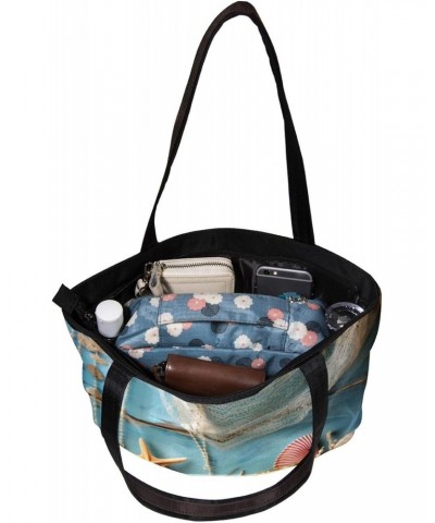 The Tote Bag For Women,Purses For Women,Handbags For Women,Beach Seashells Starfish Marine Sand Handbags $15.39 Totes