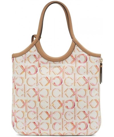 Gabrianna Novelty Slim Side Zip Tote Cherub White Multi Painted Linear $66.40 Totes