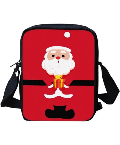 Christmas Sling Purse Women Men Casual Crossbody Bag Travel Shoulder Bag Santa Red $10.44 Crossbody Bags