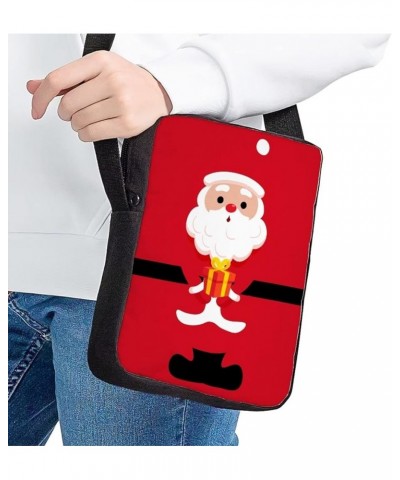 Christmas Sling Purse Women Men Casual Crossbody Bag Travel Shoulder Bag Santa Red $10.44 Crossbody Bags