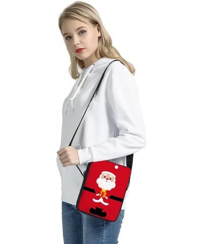 Christmas Sling Purse Women Men Casual Crossbody Bag Travel Shoulder Bag Santa Red $10.44 Crossbody Bags