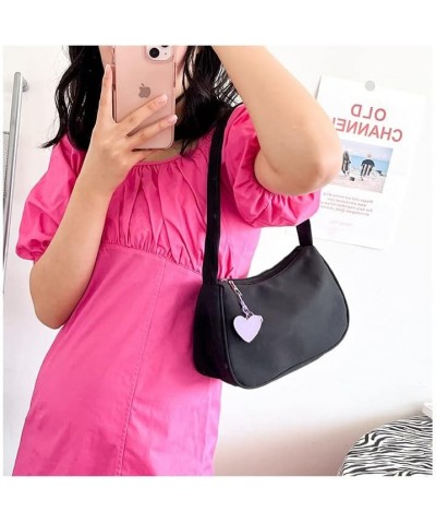 Sweet style small fresh and cute handbag all-match casual love bag shoulder bag (Purple) Black $11.12 Shoulder Bags