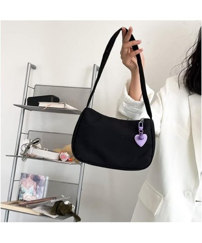 Sweet style small fresh and cute handbag all-match casual love bag shoulder bag (Purple) Black $11.12 Shoulder Bags