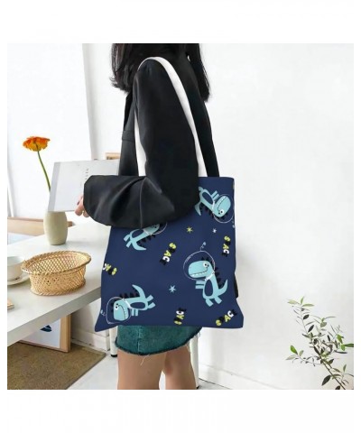 Dinosaurs Single Shoulder Fashion Canvas Tote Shopping Bags Handbags For Men And Women Dinosaurs41 $10.53 Totes